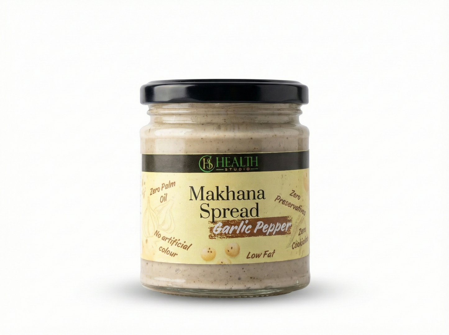 Health Studio Makhana Spread | Garlic Pepper | 180gm